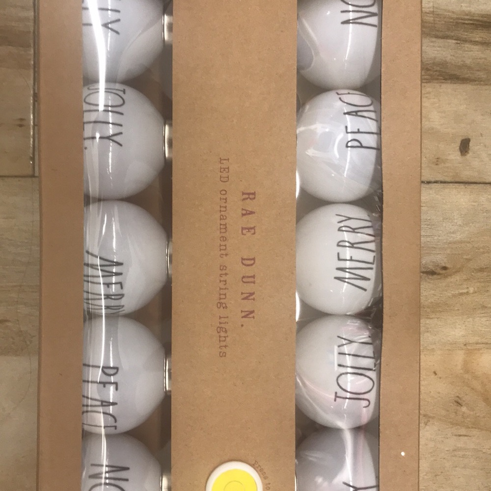 Rae Dunn Christmas ornament lights